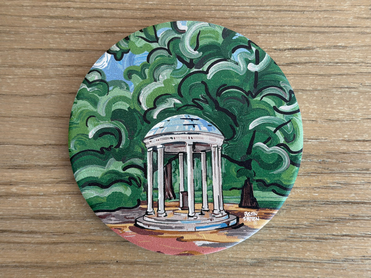 University of North Carolina Old Well Stone Coaster by Justin Patten (Tar Heels, Chapel Hill, Jordan, CLC)