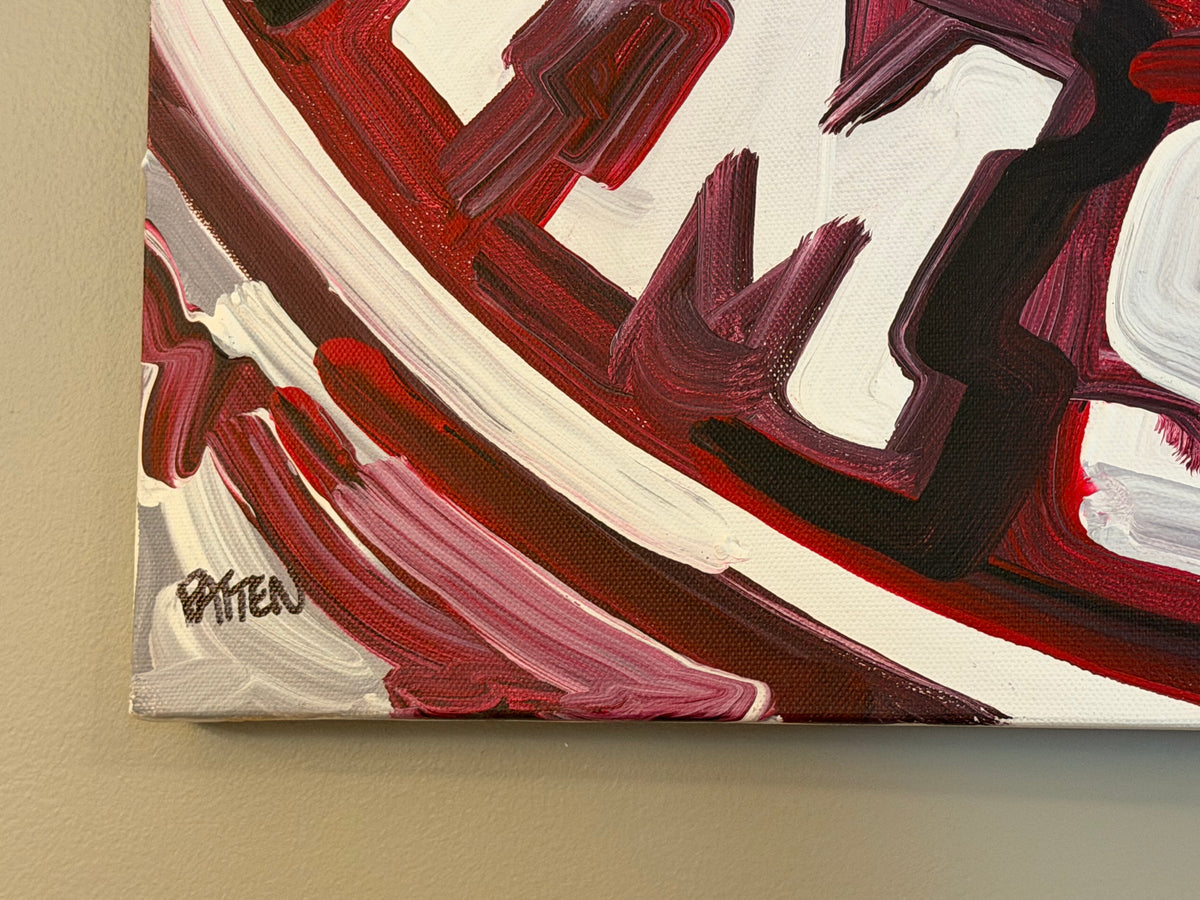 (Original Painting) University of Alabama A Painting by Justin Patten 24x30 (Crimson Tide, Roll Tide, Tuscaloosa, CLC)