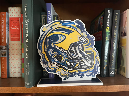 University of Michigan Football Helmet Standee by Justin Patten