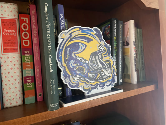 University of Michigan Football Helmet Standee by Justin Patten