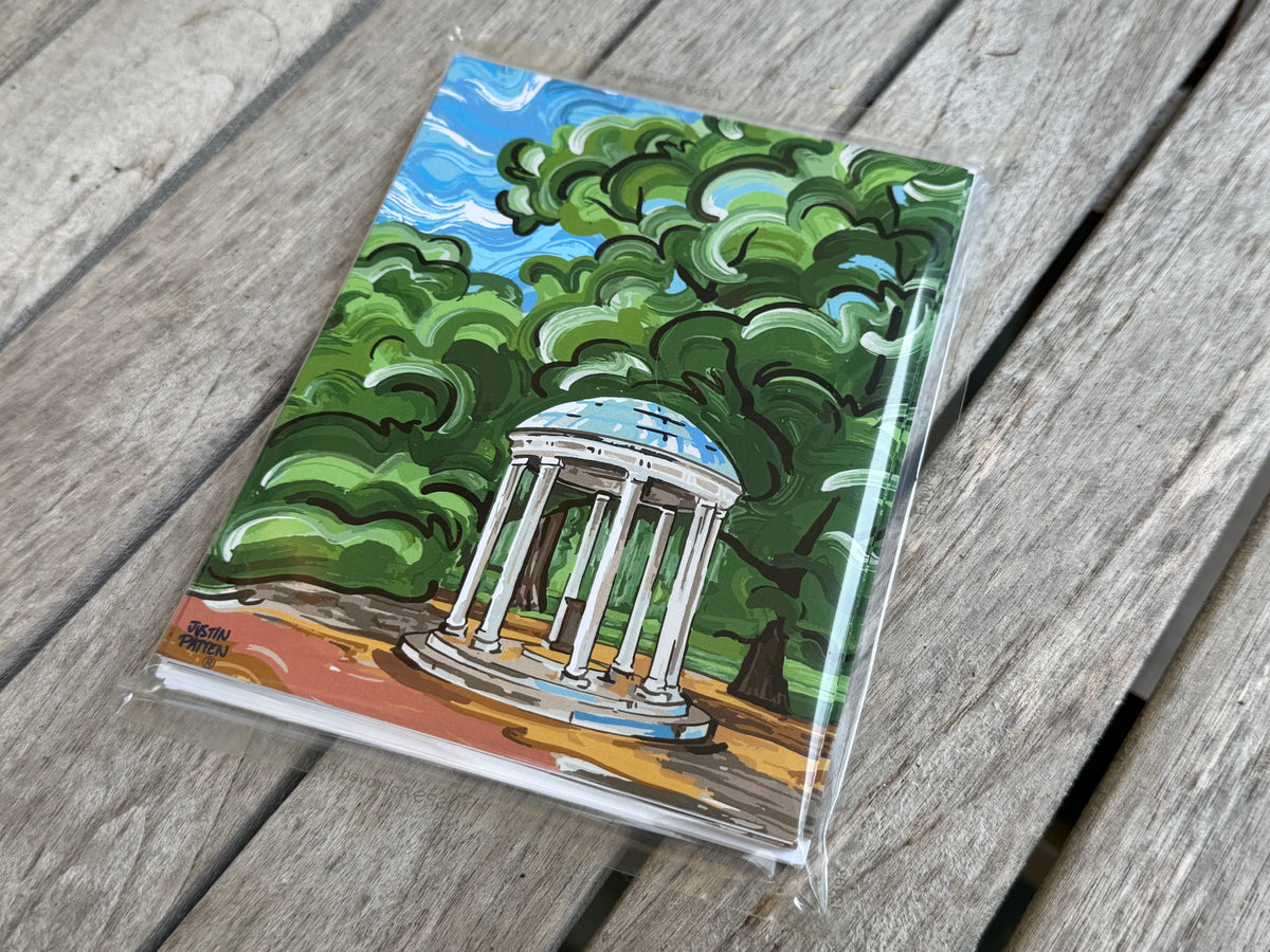 University of North Carolina Old Well Note Card Set of 6 by Justin Patten (UNC, Chappell Hill, Tar Heals, CLC)