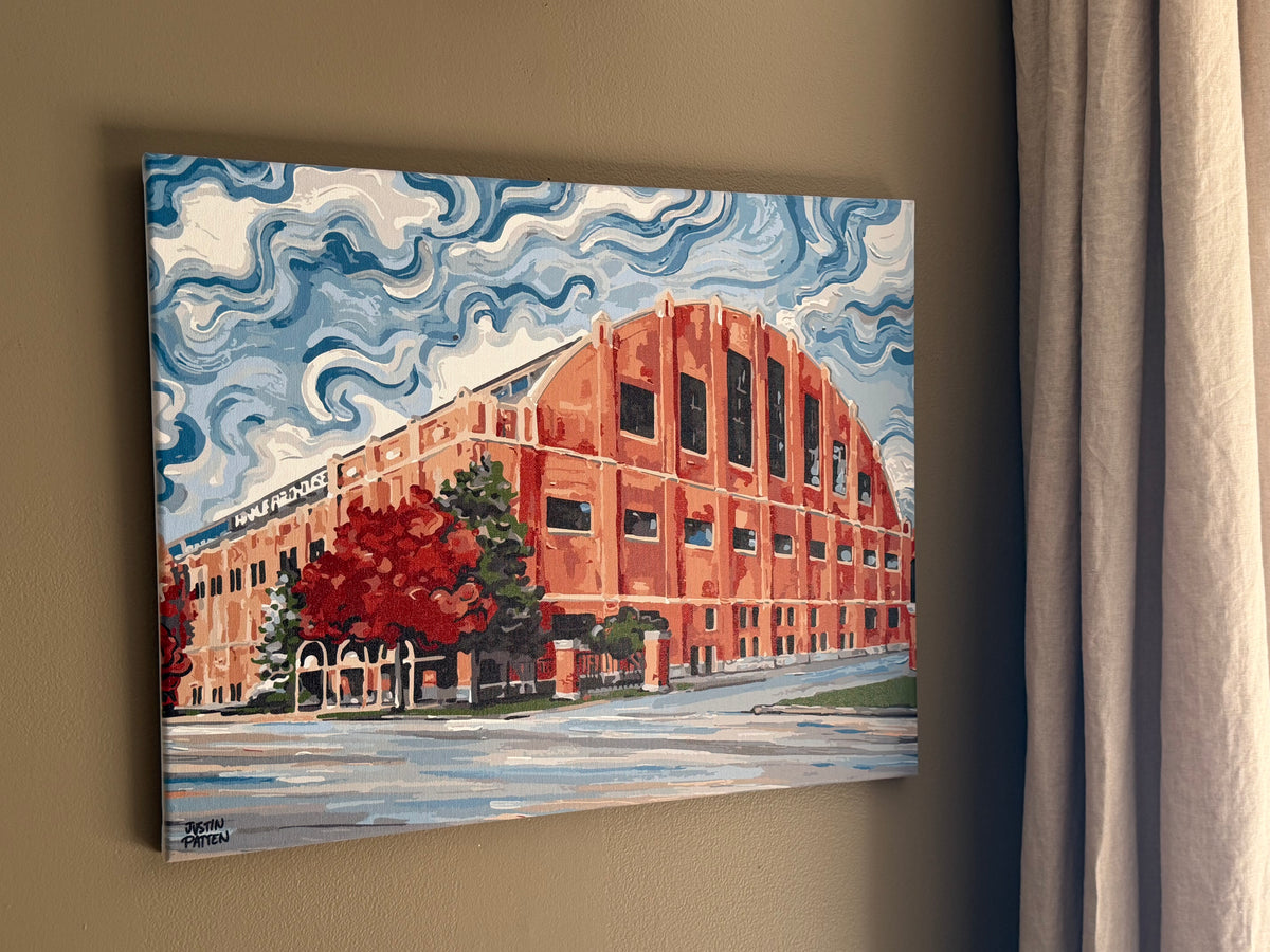 Butler University 16" x 20" Hinkle Full Color Wrapped Canvas Print by Justin Patten (Butler Bulldogs, Hinkle, Indy, Indiana)