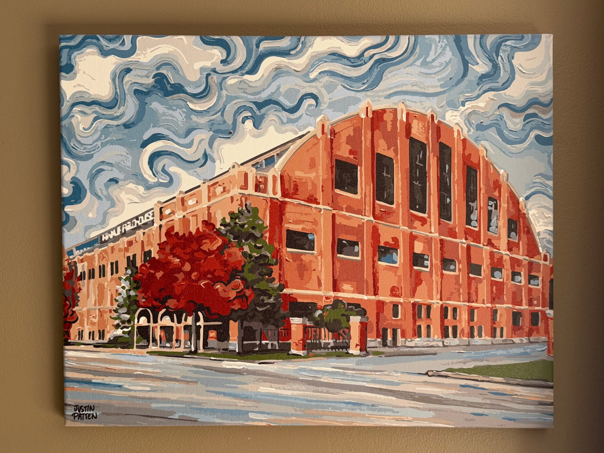 Butler University 16" x 20" Hinkle Full Color Wrapped Canvas Print by Justin Patten (Butler Bulldogs, Hinkle, Indy, Indiana)