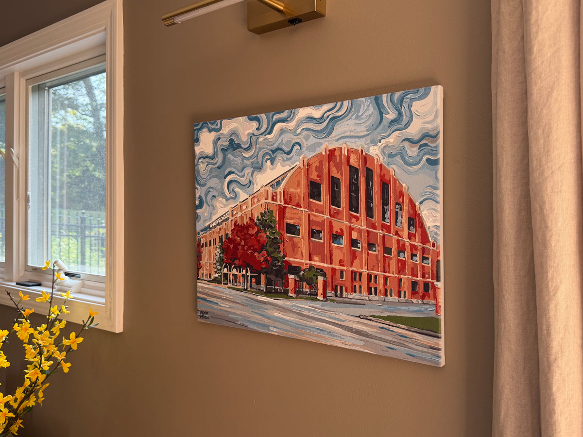 Butler University 16" x 20" Hinkle Full Color Wrapped Canvas Print by Justin Patten (Butler Bulldogs, Hinkle, Indy, Indiana)