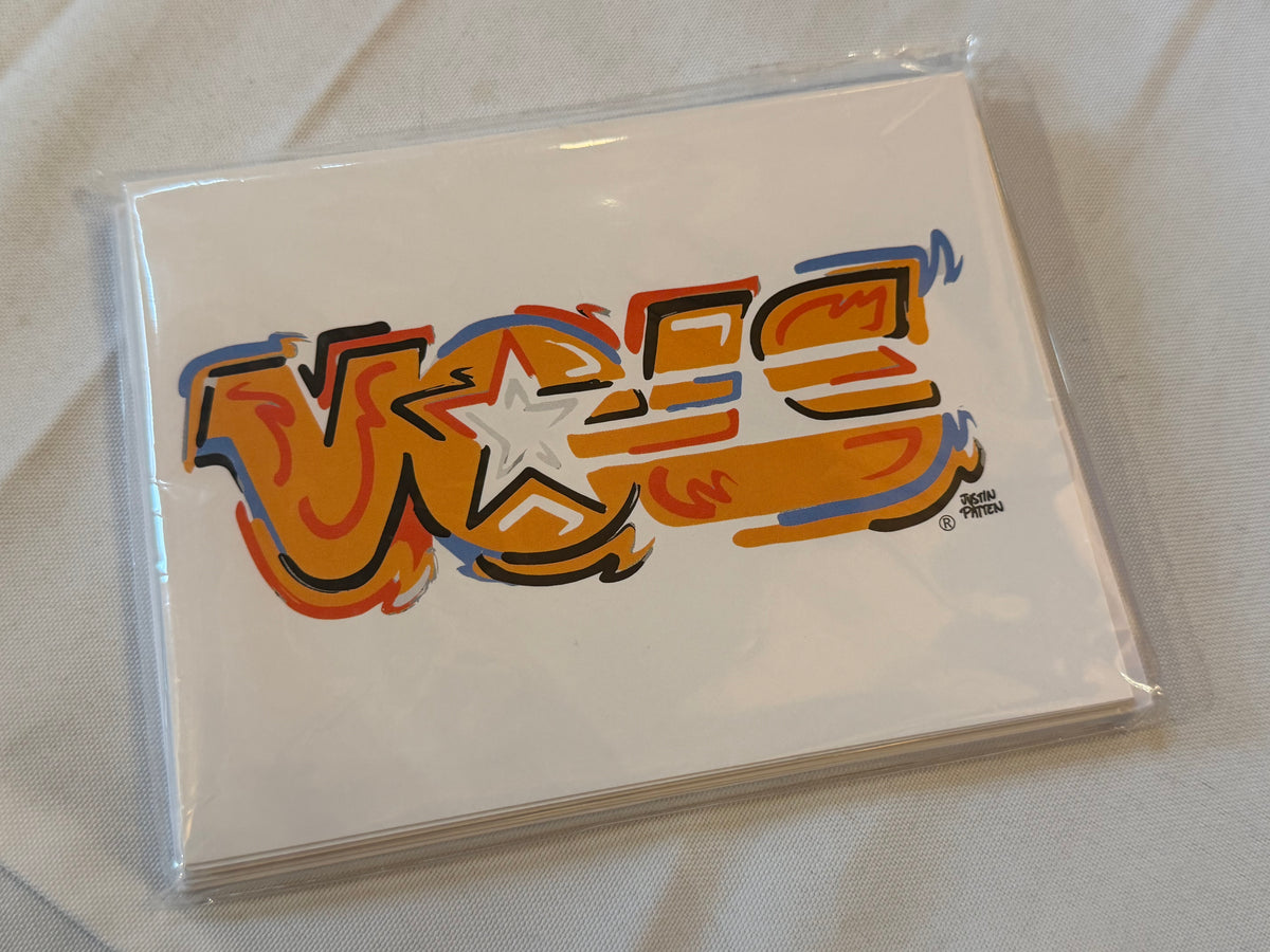 University of Tennessee VOLS Note Card Set of 6 by Justin Patten (VOLS, Smokey, Knoxville, Lady Vols, Volunteer)