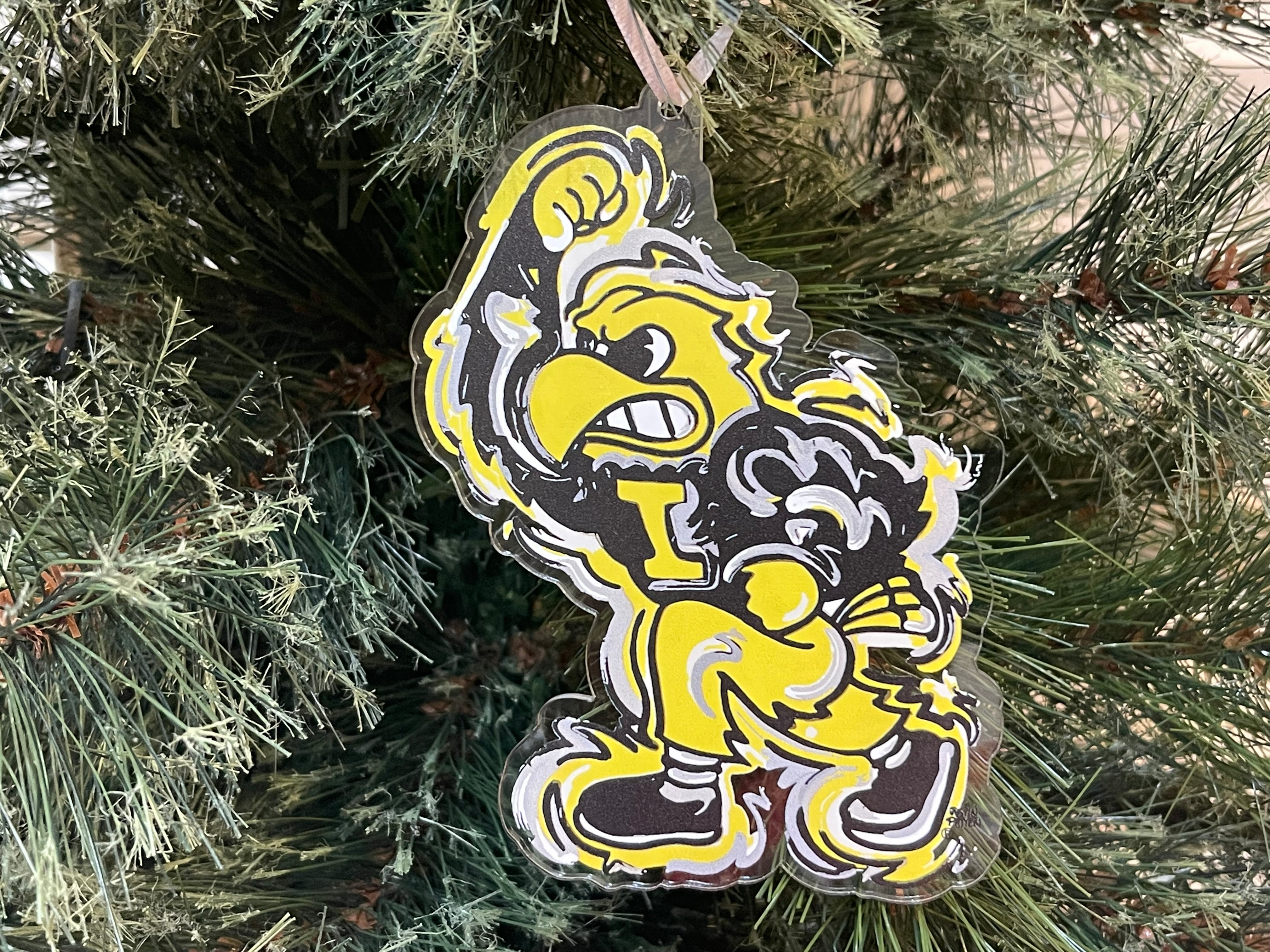 University of Iowa Herky Ornament by Justin Patten