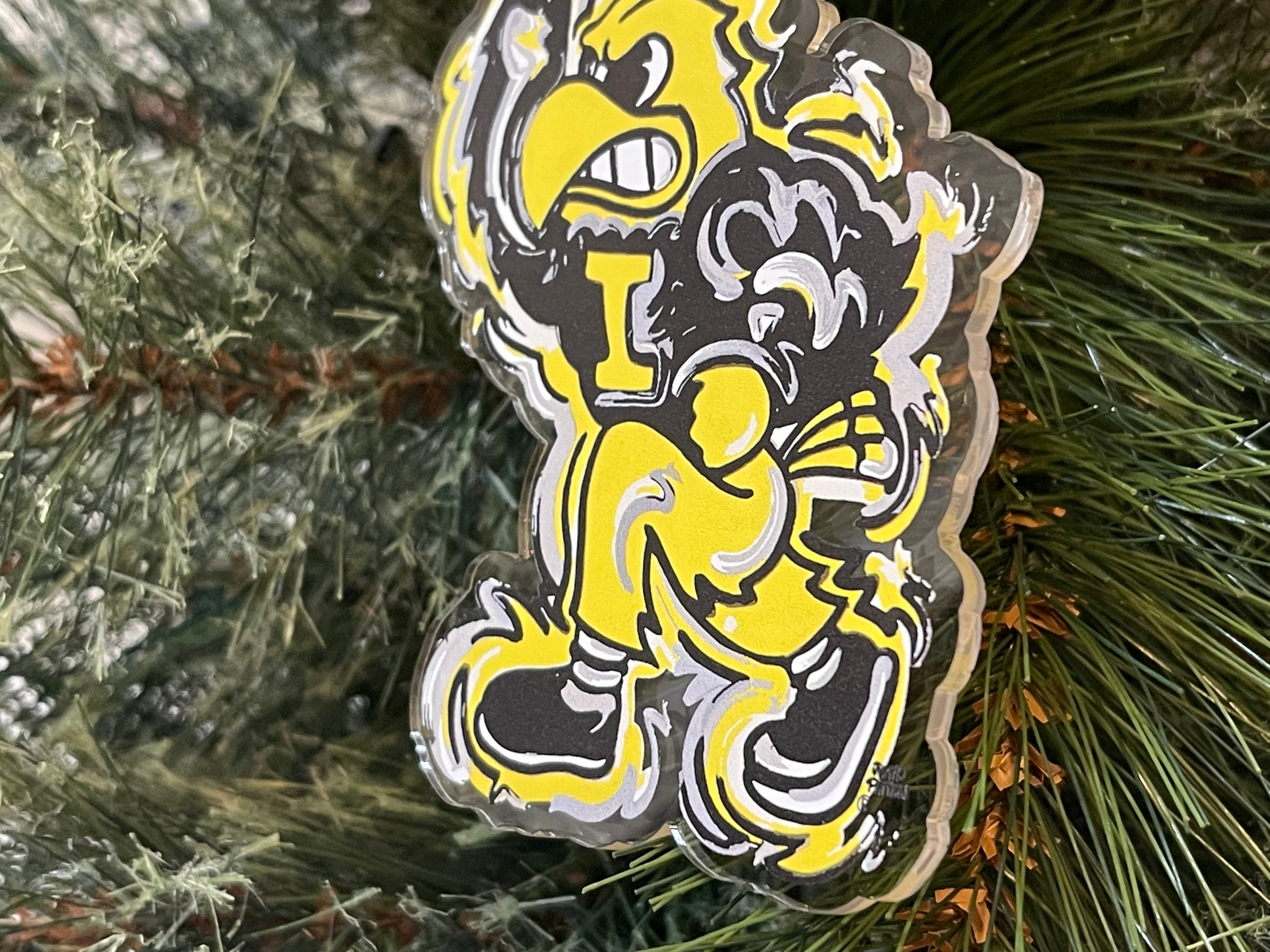 University of Iowa Herky Ornament by Justin Patten