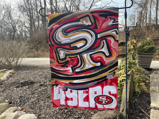 San Francisco 49ers Garden Flag 12" x 18" by Justin Patten