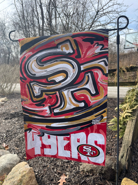 San Francisco 49ers Garden Flag 12" x 18" by Justin Patten