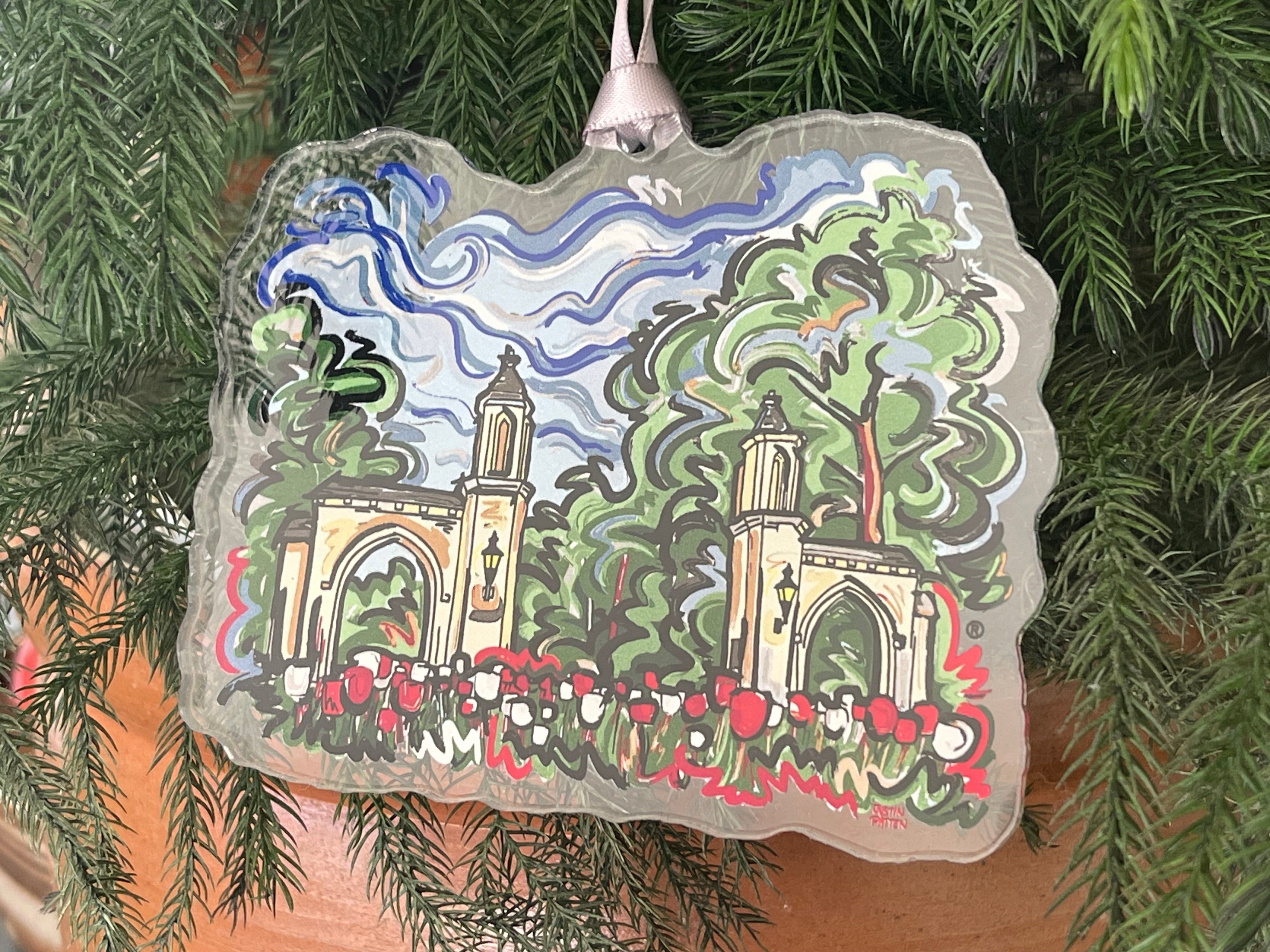 Indiana University Sample Gates Ornament by Justin Patten