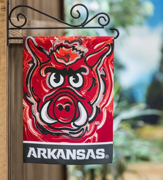 University of Arkansas Garden Flag 12" x 18" by Justin Patten