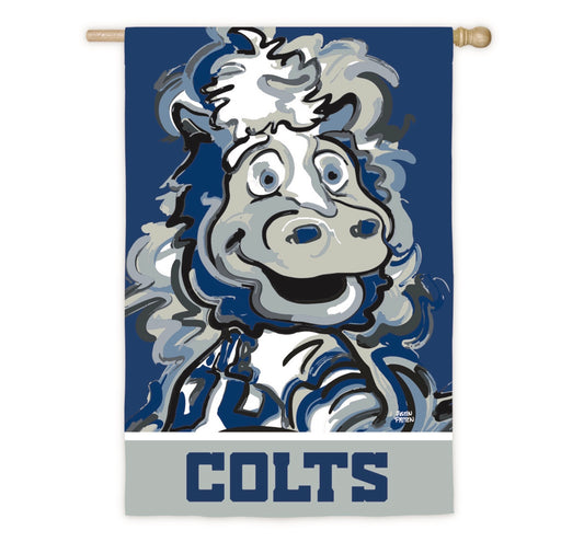 Indianapolis Colts Mascot House Flag 29" x 43" by Justin Patten