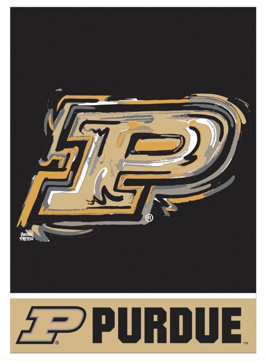 Purdue University House Flag 29" x 43" by Justin Patten