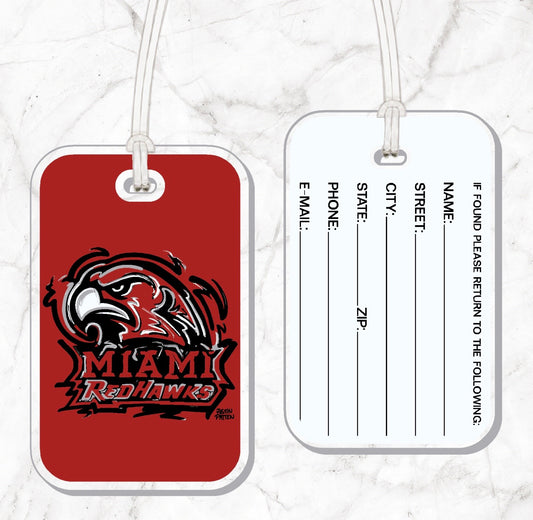 Miami University Ohio Redhawks Bag Tag by Justin Patten