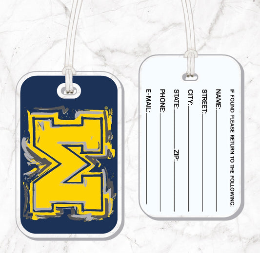 University of Michigan M Bag Tag by Justin Patten