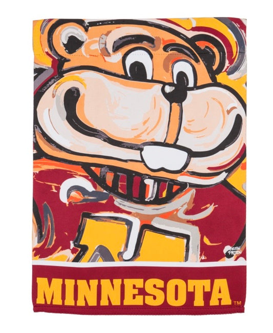 Minnesota Golden Gophers Mascot Garden Flag 12" x 18" by Justin Patten