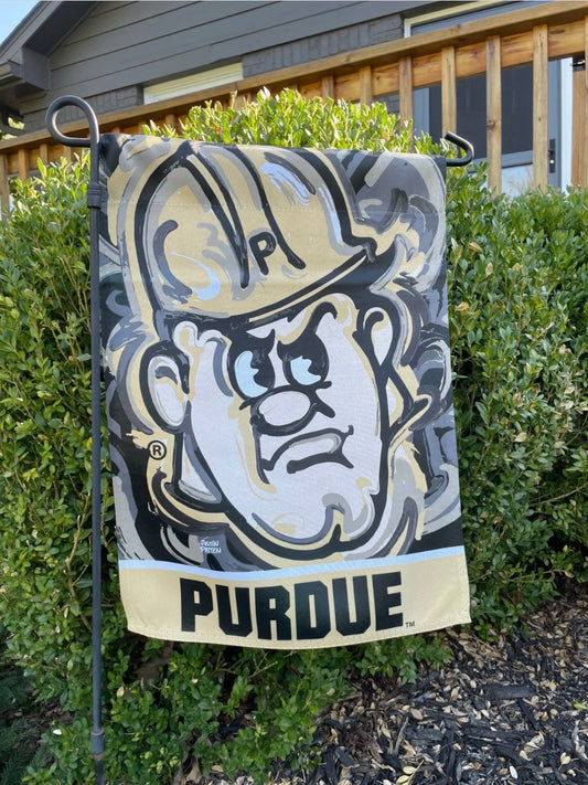 Purdue University Purdue Pete Portrait Garden Flag 12" x 18" by Justin Patten