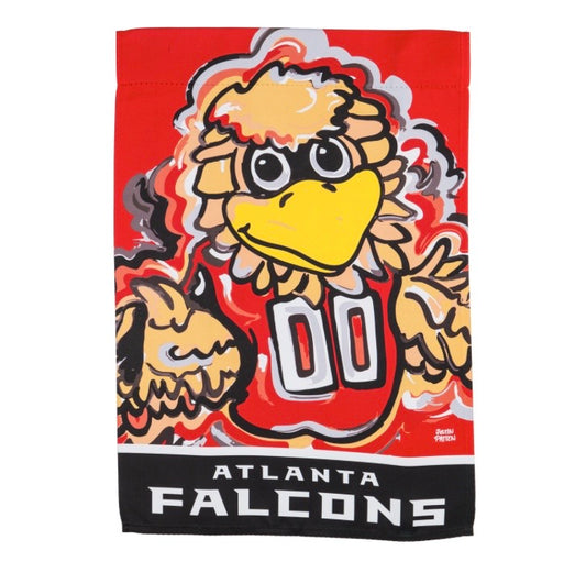 Atlanta Falcons Mascot Garden Flag 12" x 18" by Justin Patten