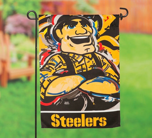 Pittsburgh Steelers Mascot Garden Flag 12" x 18" by Justin Patten