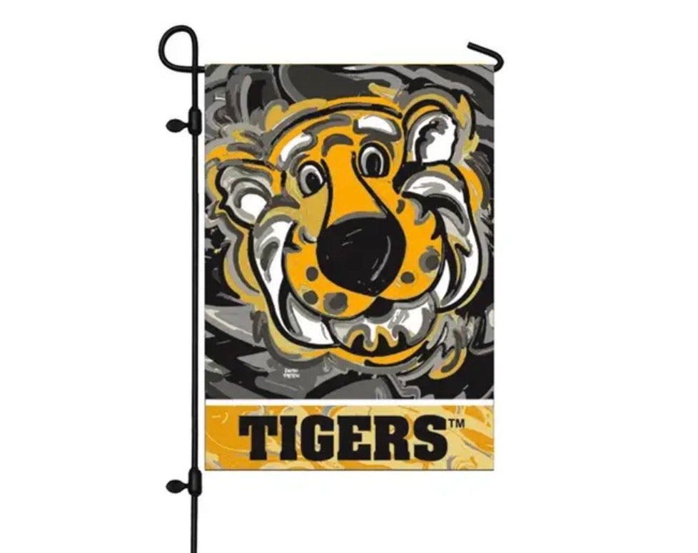 Missouri Tigers Mascot Garden Flag 12" x 18" by Justin Patten