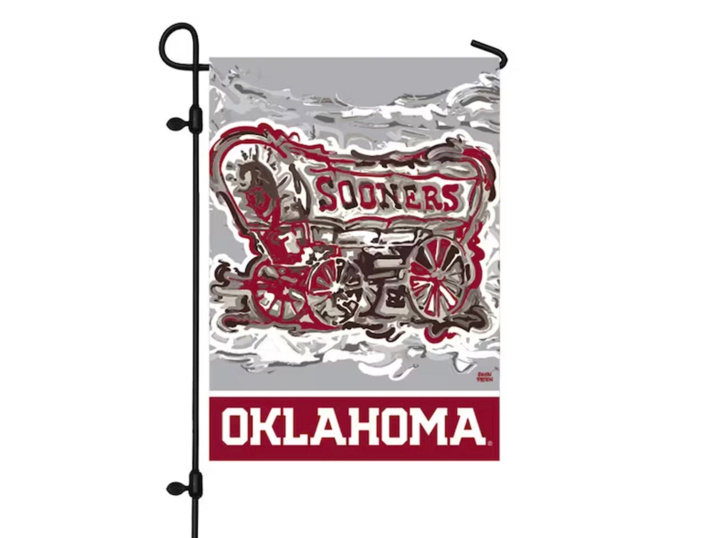 University of Oklahoma Logo Garden Flag 12" x 18" by Justin Patten