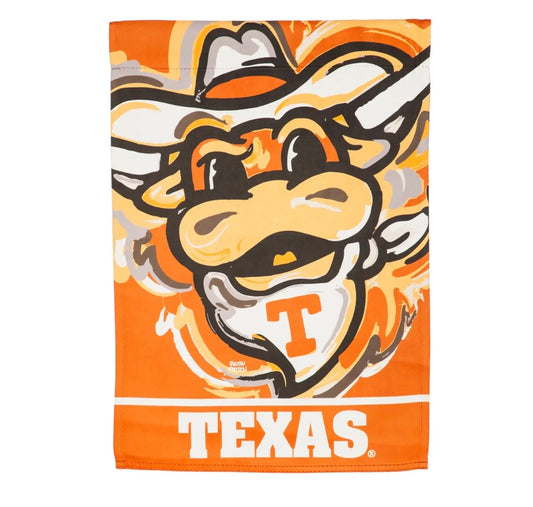 University of Texas Mascot House Flag 29" x 43" by Justin Patten