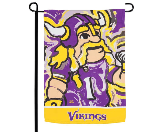 Minnesota Vikings Mascot Garden Flag 12" x 18" by Justin Patten