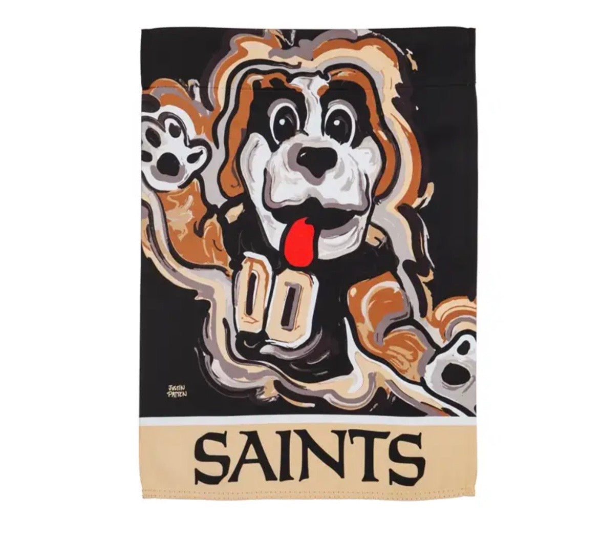 New Orleans Saints Mascot Garden Flag 12" x 18" by Justin Patten