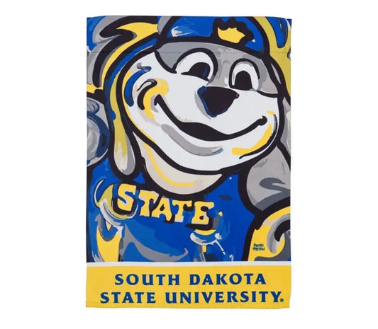 South Dakota State University Mascot Garden Flag 12" x 18" by Justin Patten