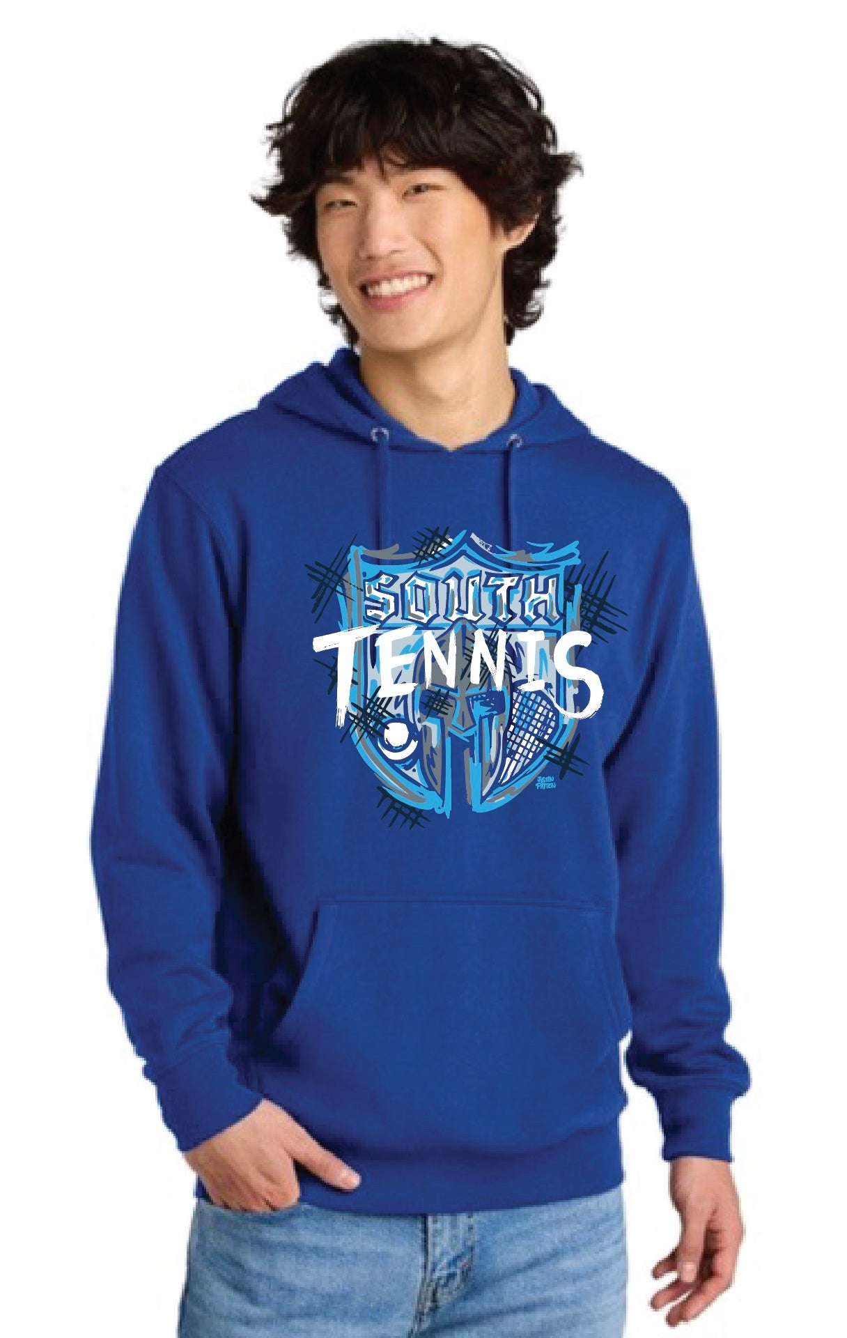 South Tennis Adult Unisex Unisex Fleece Hoodie by Justin Patten (3 Colors)