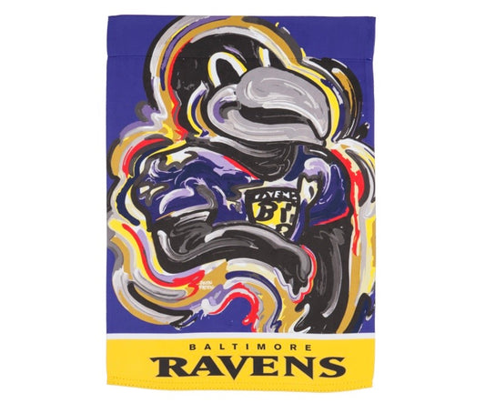 Baltimore Ravens Mascot Garden Flag 12" x 18" by Justin Patten