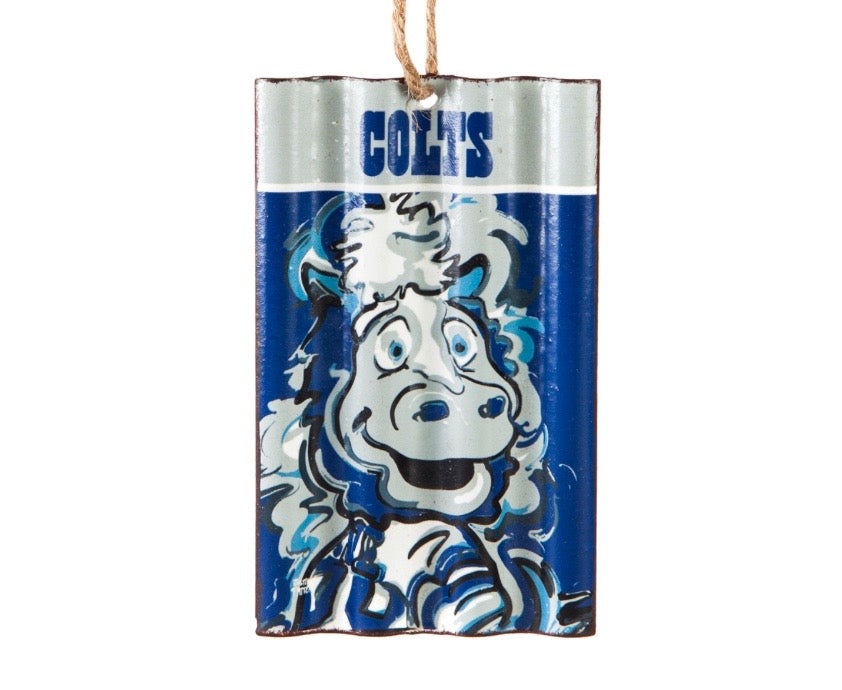 Indianapolis Colts Ornament 3" x 5" by Justin Patten