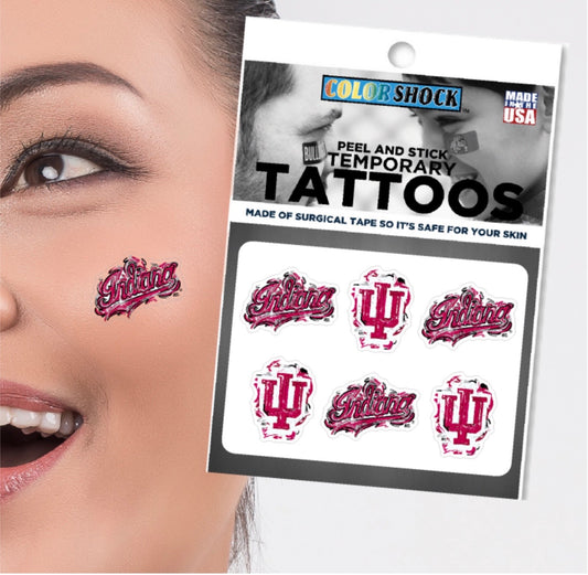 Indiana University Script Body Cal Sticker by Justin Patten (Face Sticker/ Tattoo)