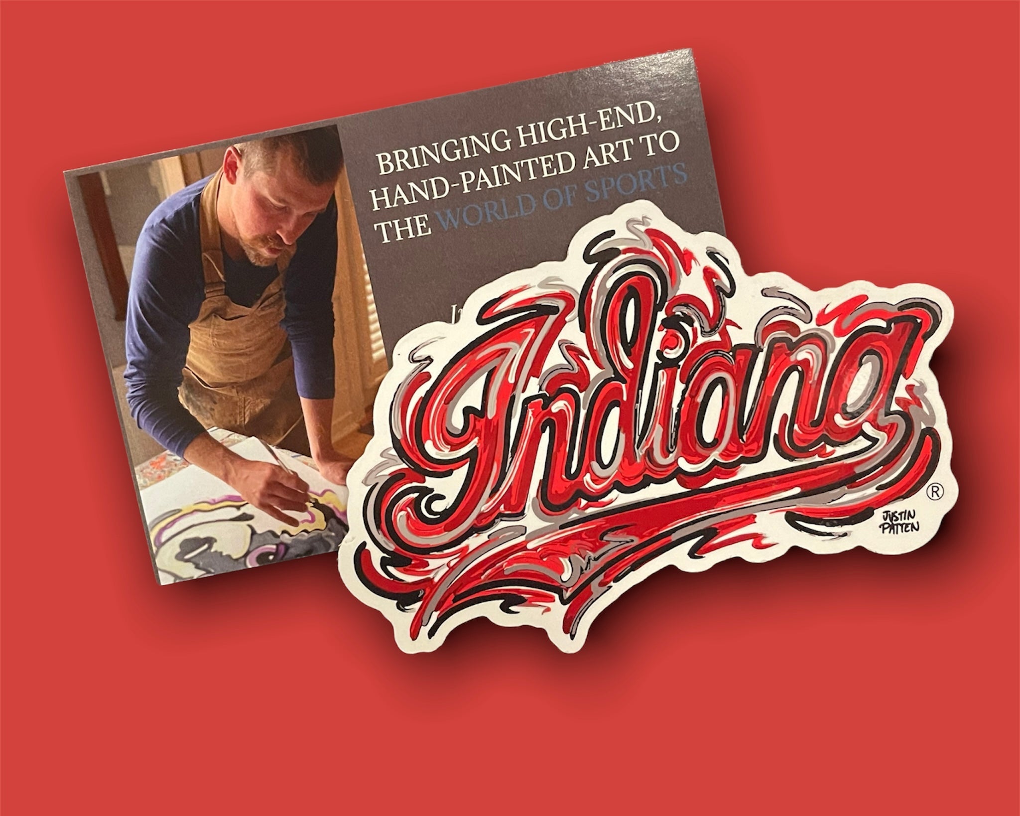 Indiana University Script Magnet by Justin Patten