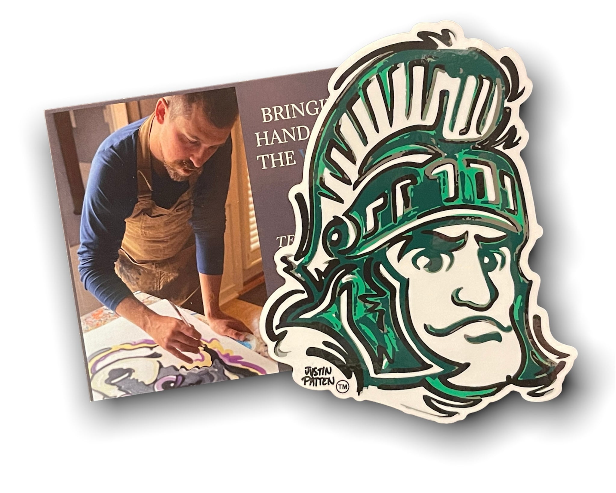 Michigan State University Mascot Face Magnet by Justin Patten