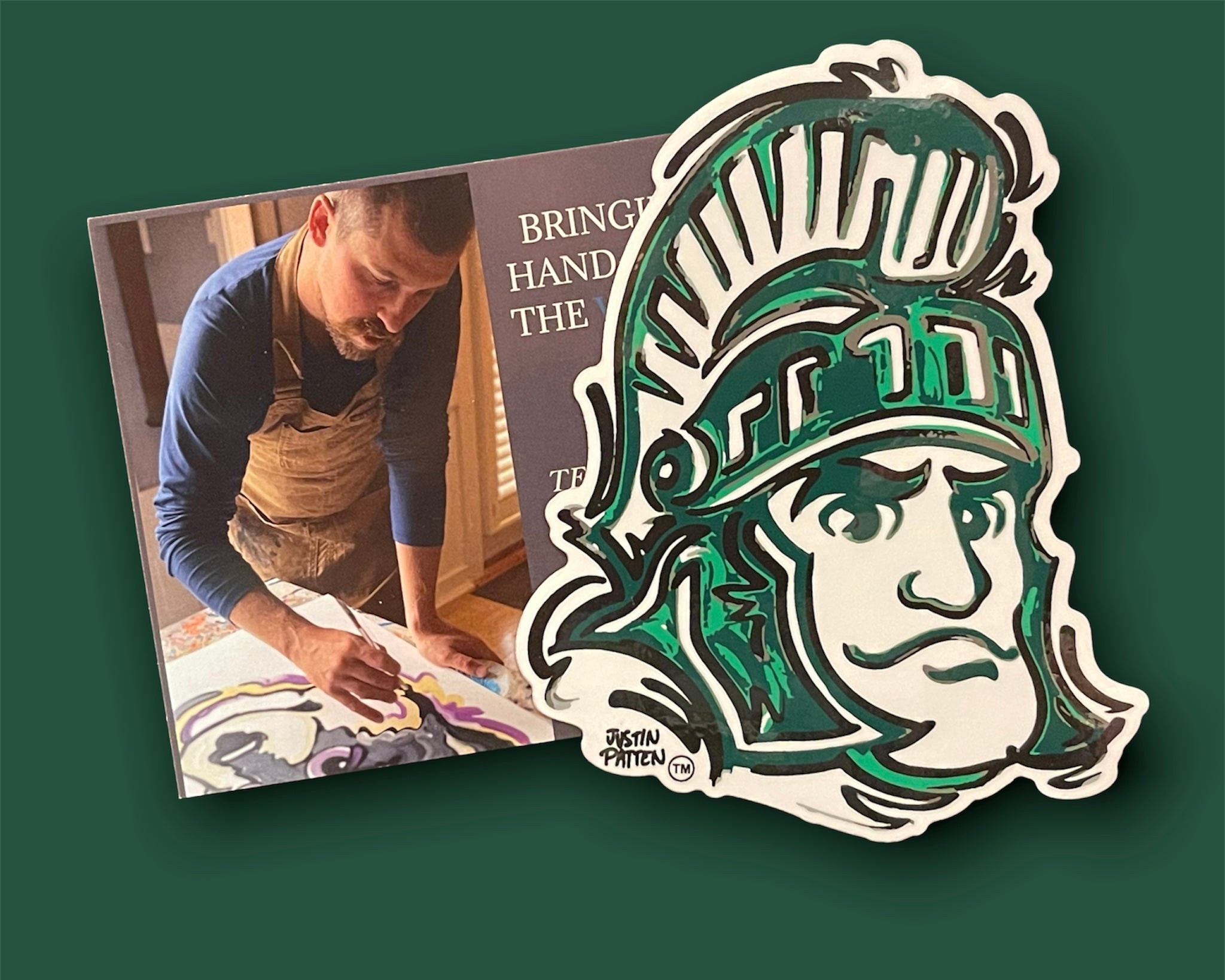 Michigan State University Mascot Face Magnet by Justin Patten
