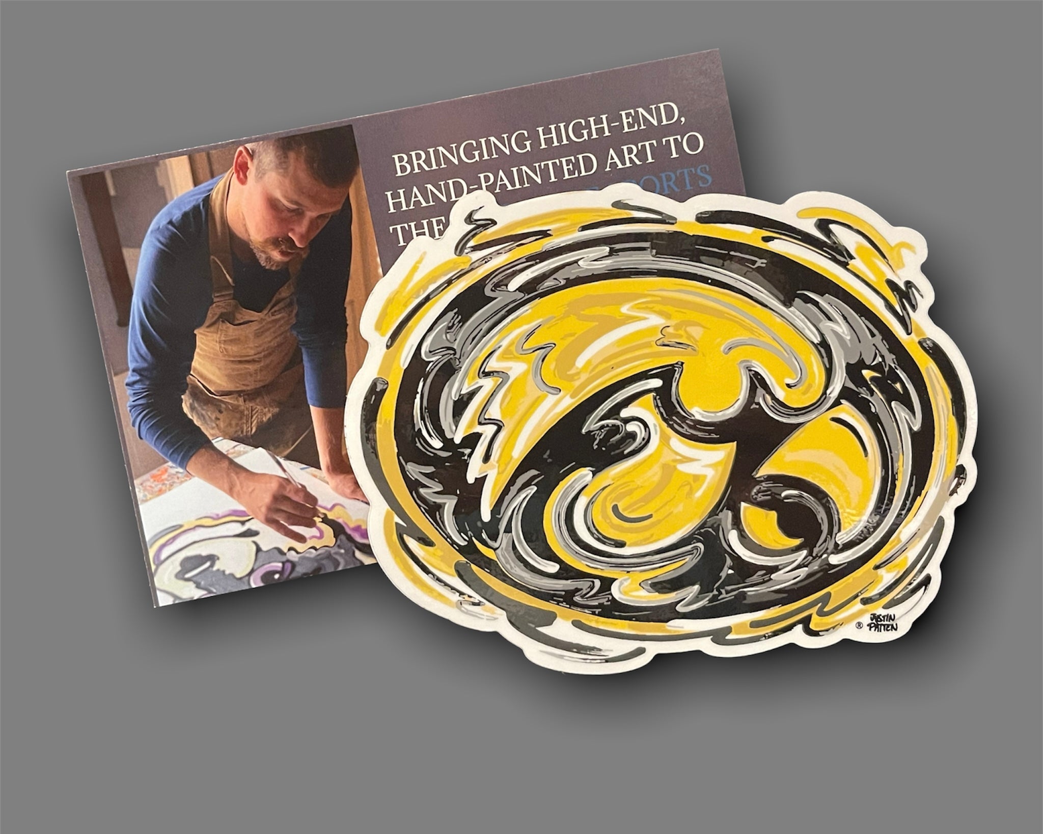 University of Iowa, Tiger Hawk, Large Magnet, 6"x4", by Justin Patten