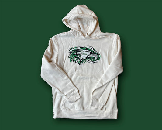 Zionsville Indiana Eagle Hoodie by Justin Patten (Cream)