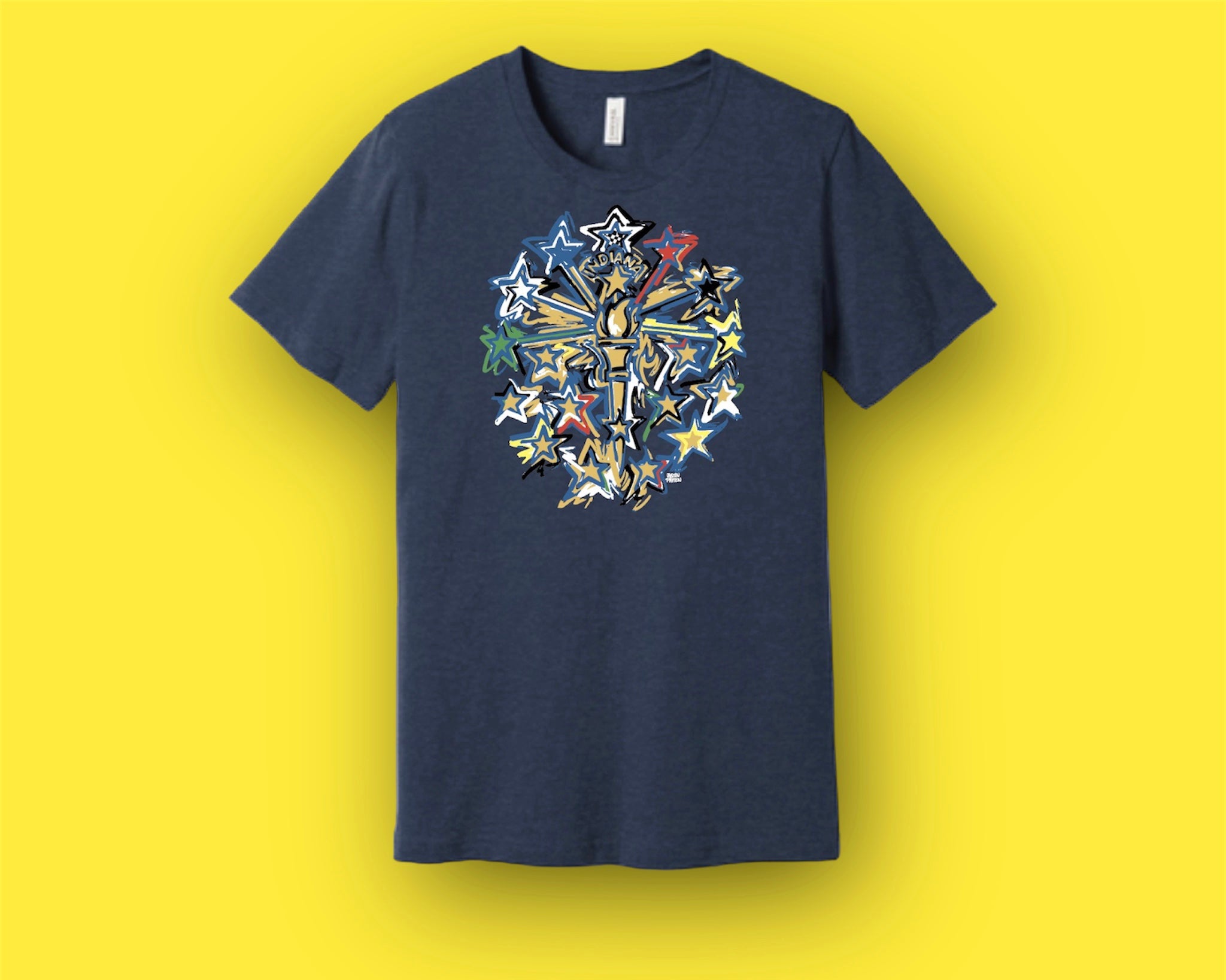 Indiana Racing Flag Tee by Justin Patten