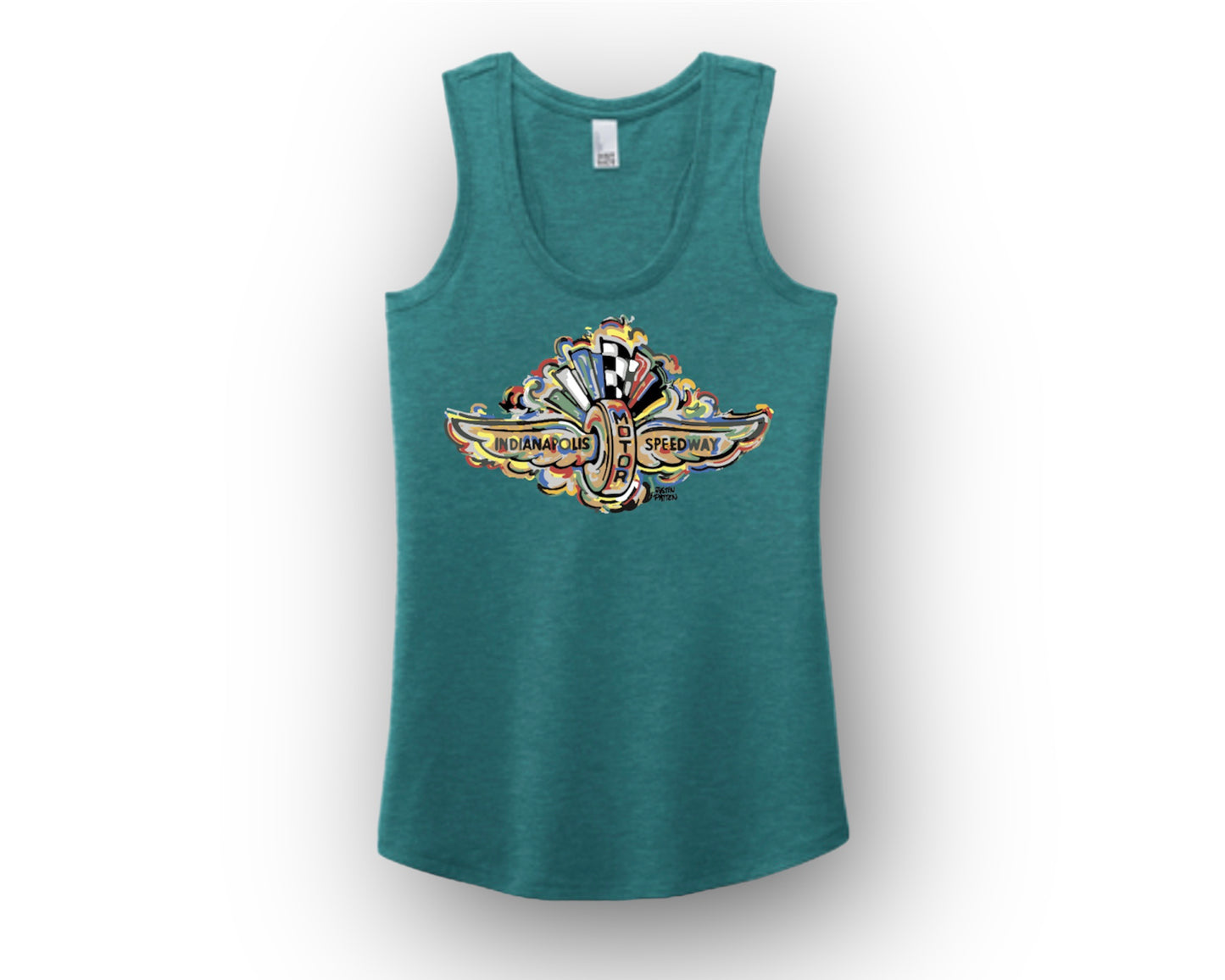 Indianapolis Motor Speedway Wing and Wheel Women's Tank by Justin Patten (3 Colors)