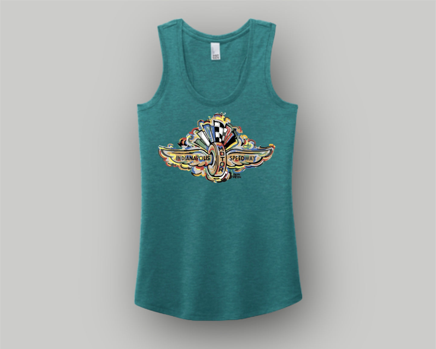 Indianapolis Motor Speedway Wing and Wheel Women's Tank by Justin Patten (3 Colors)