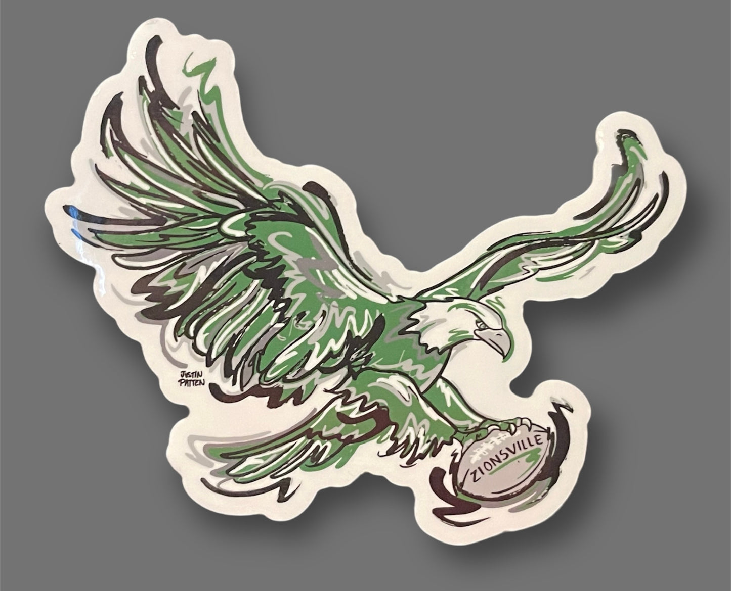 Zionsville Eagle Football  Magnet by Justin Patten