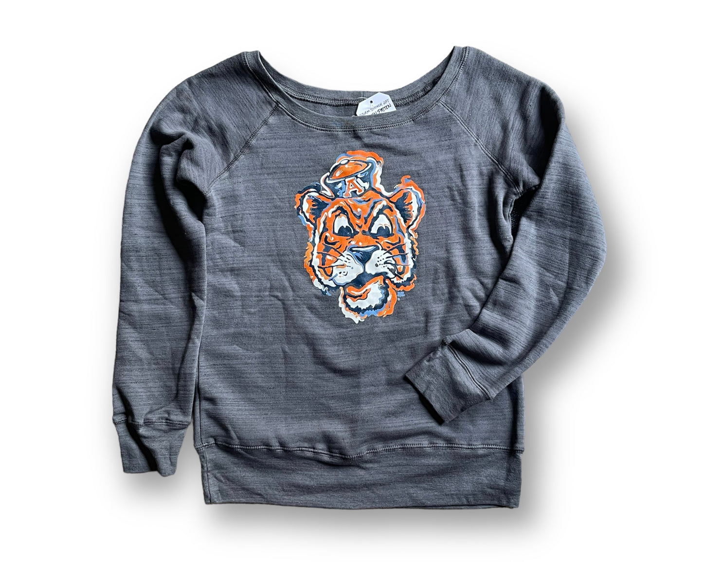 Auburn University Vintage Beanie Tiger Women's Fleece Crew by Justin Patten