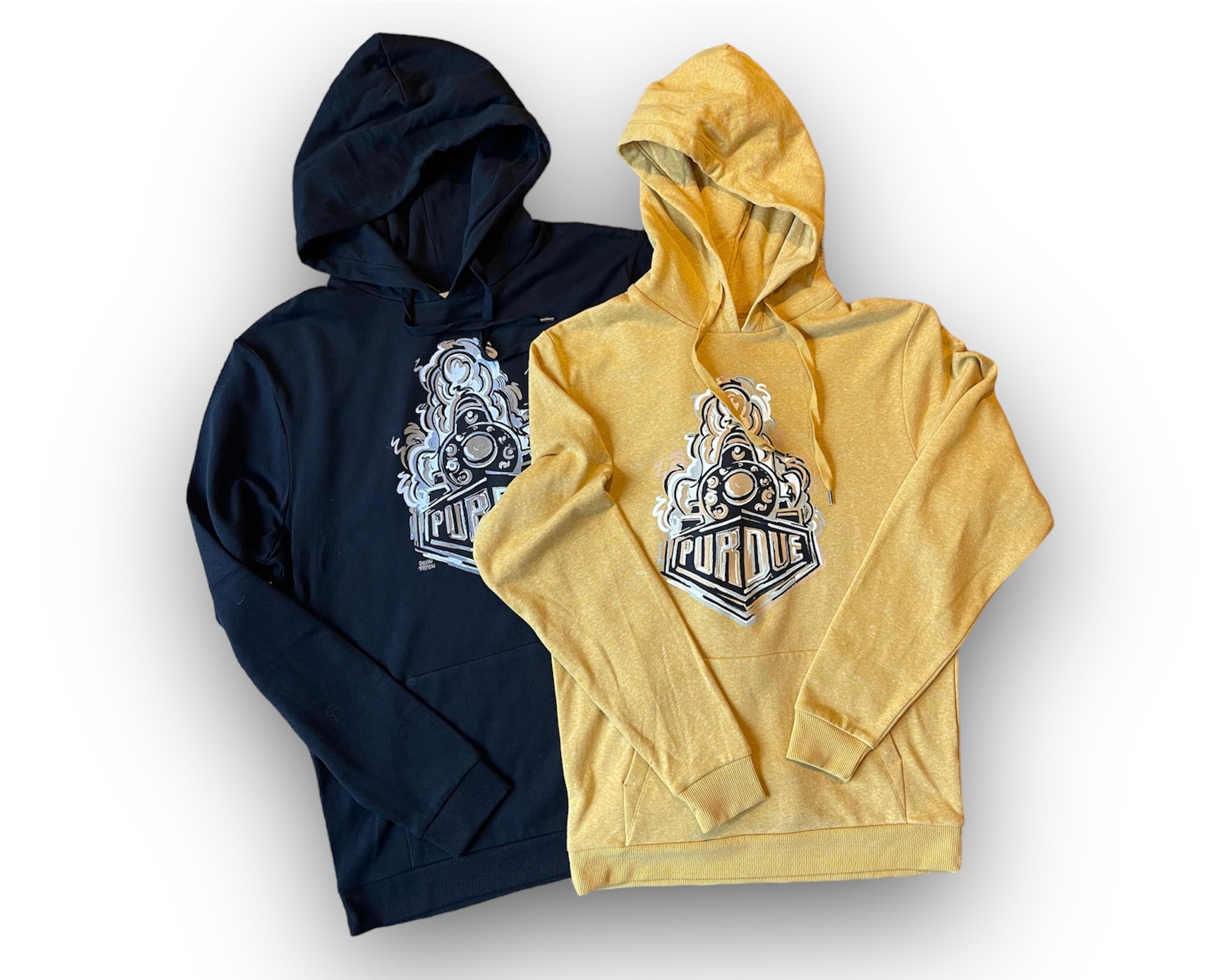 Purdue Boilermaker Special Unisex Fleece Hoodie by Justin Patten (2 Colors)