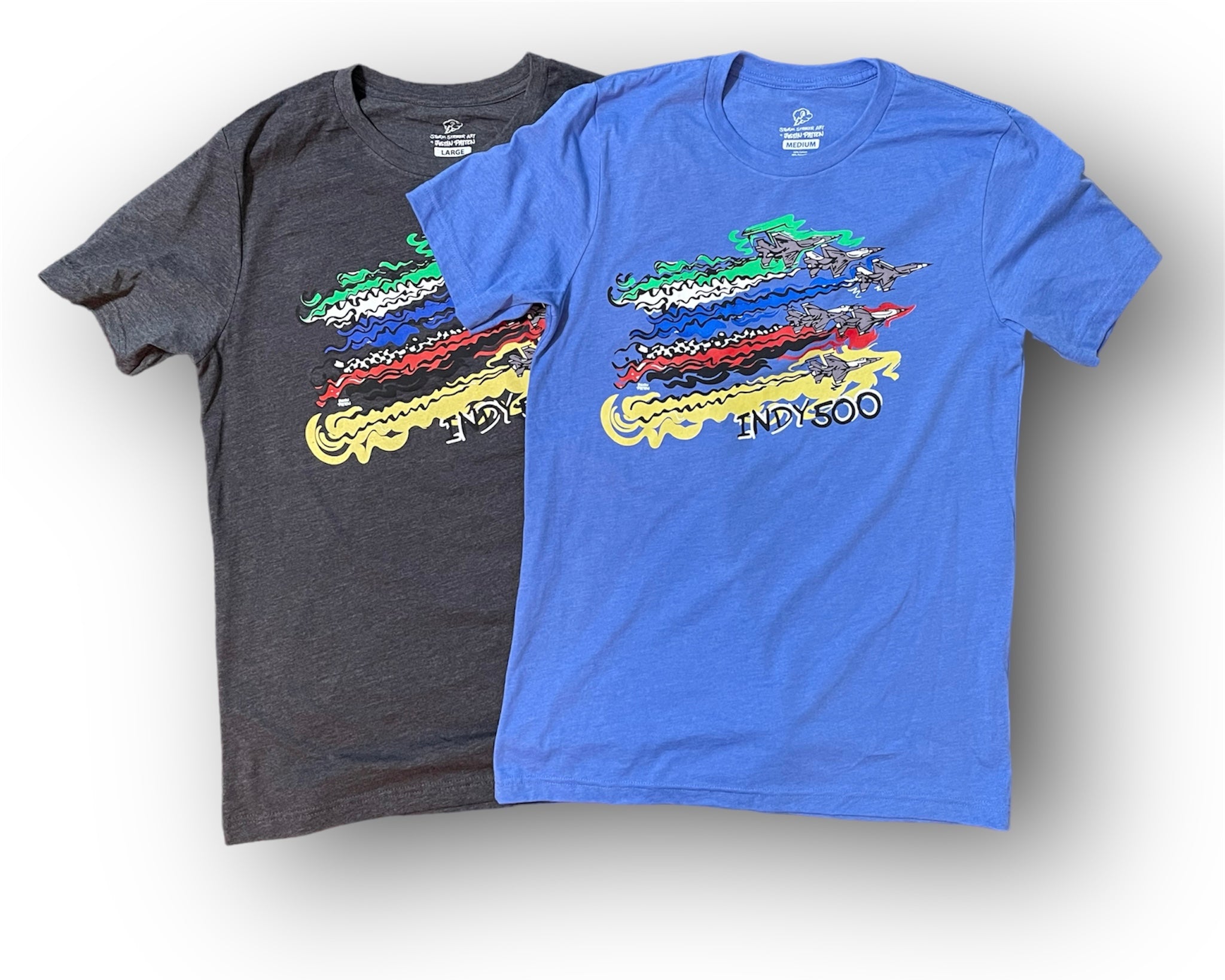 Indianapolis Motor Speedway Flyover Tee by Justin Patten