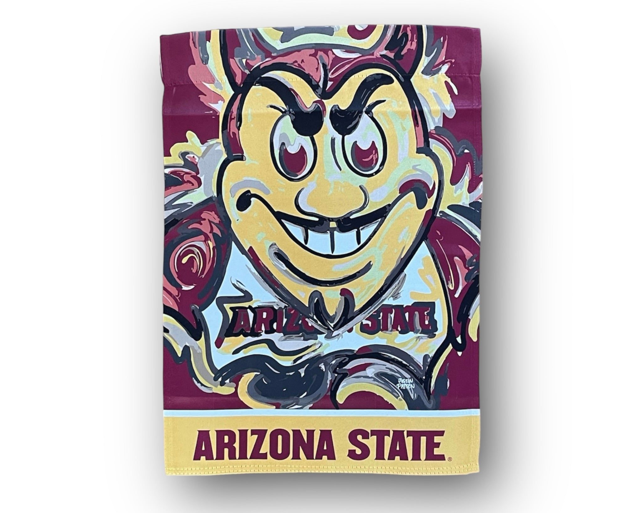 Arizona State University Mascot Garden Flag 12" x 18" by Justin Patten