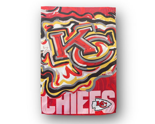 Kansas City Chiefs Garden Flag 12" x 18" by Justin Patten