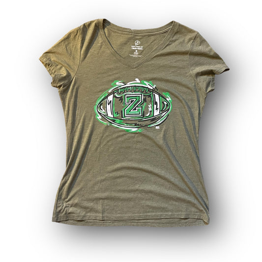 Zionsville Football Women's V Neck Tee (Last One)