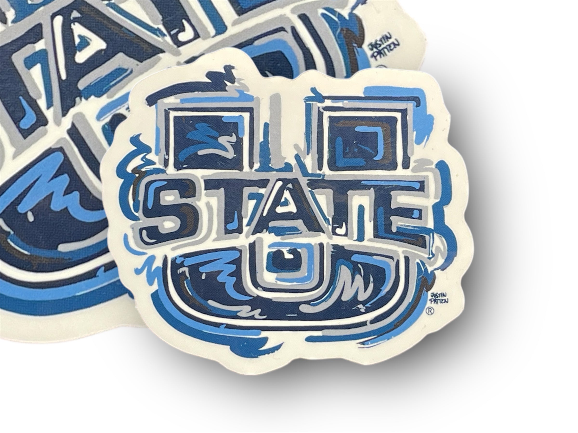 Utah State University U Mini Vinyl Sticker by Justin Patten (Aggies, Big Blue, Logan, Show Me, Old Main)