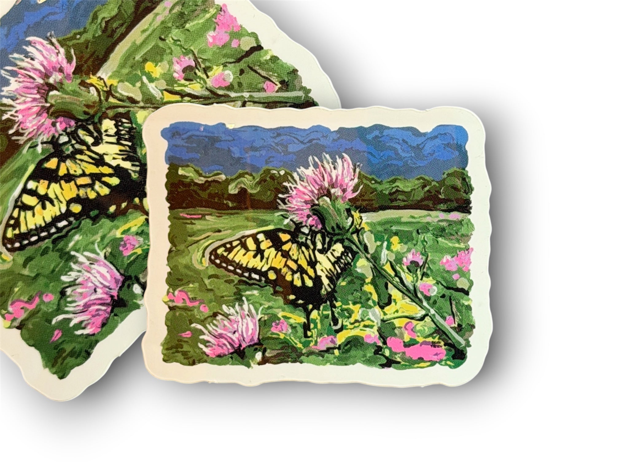 Butterfly Mini Vinyl Sticker by Justin Patten (Storm Striker Art, Butterfly Art)